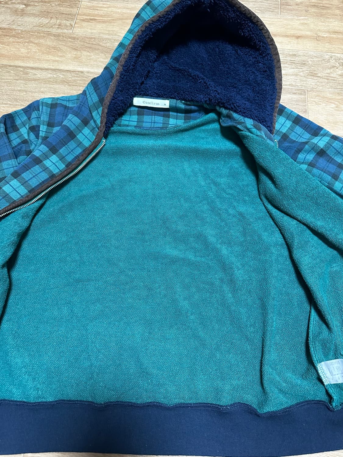 빈티지 체크 후드집업 상품이미지3