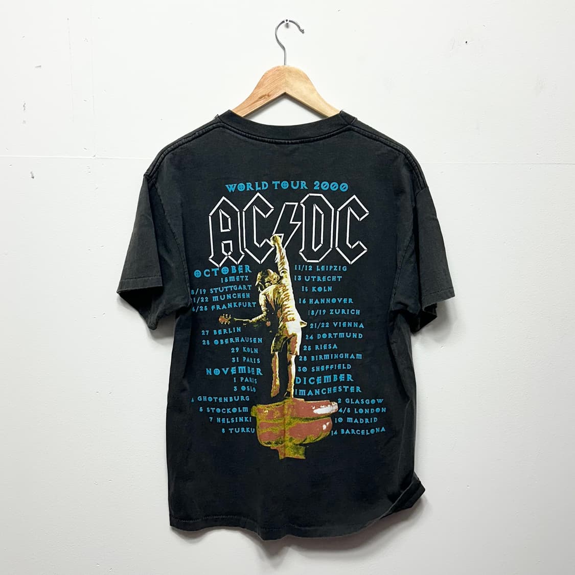 ac/dc 2000 투어 밴드티 부틀렉 상품이미지3