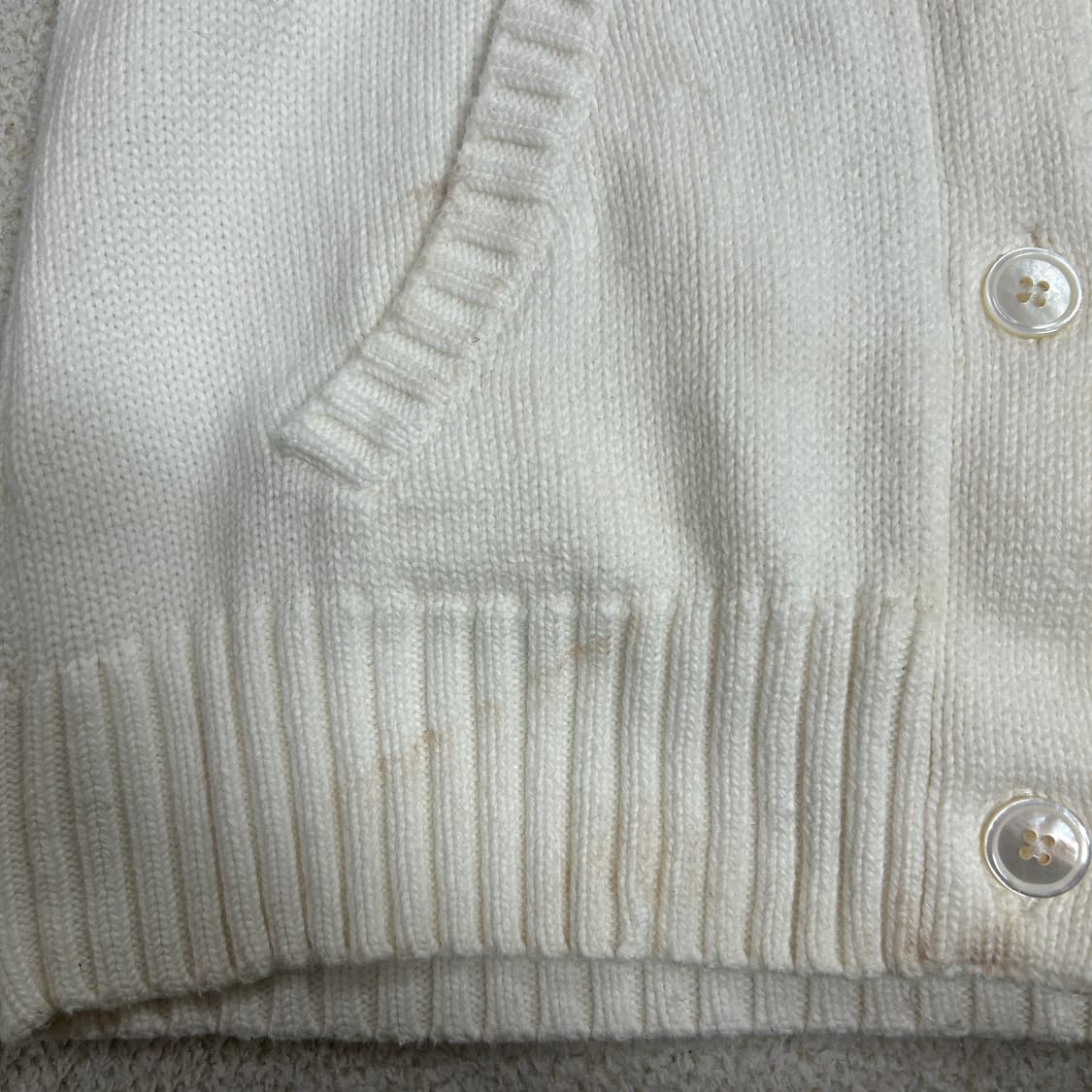 폴로 랄프로렌 포니로고 아이보리 숄카라 가디건 상품이미지7