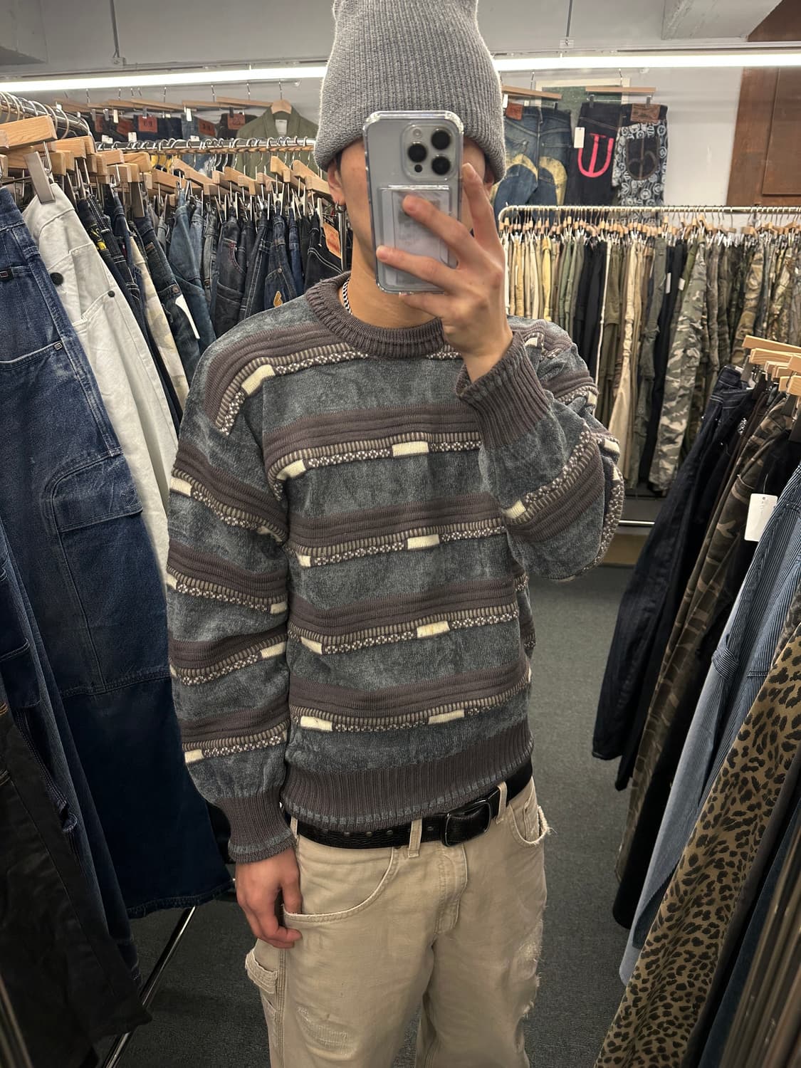 L) 재패니즈 빈티지 패턴 니트 스웨터 상품이미지3