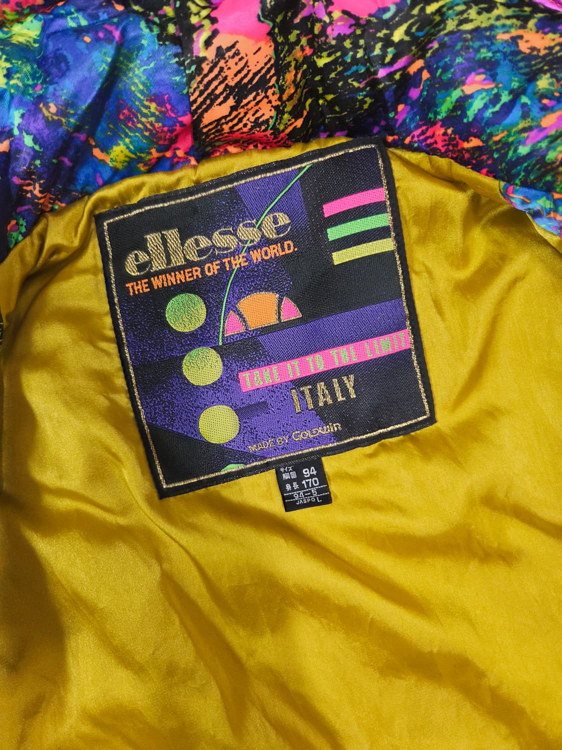 엘레쎄 재팬 블루 마블링 컬러 패딩 점퍼 상품이미지9