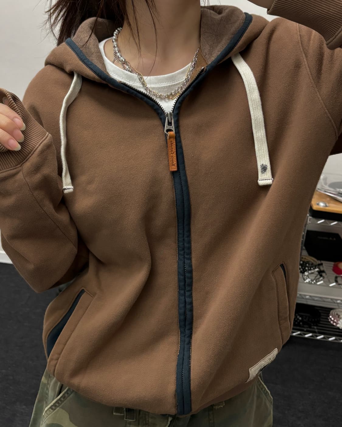 캐나다 루츠 00s 모카 브라운 후드집업 상품이미지1