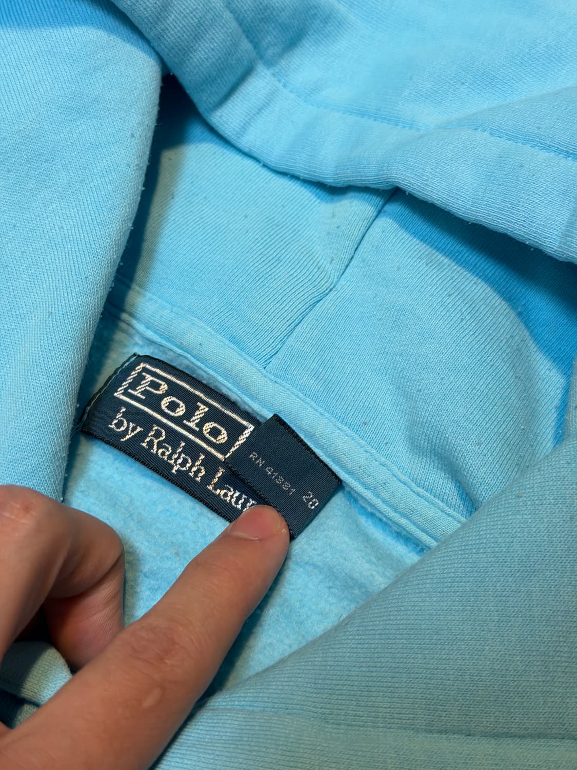 폴로 랄프로렌 빅포니 후드티 스카이블루 상품이미지3