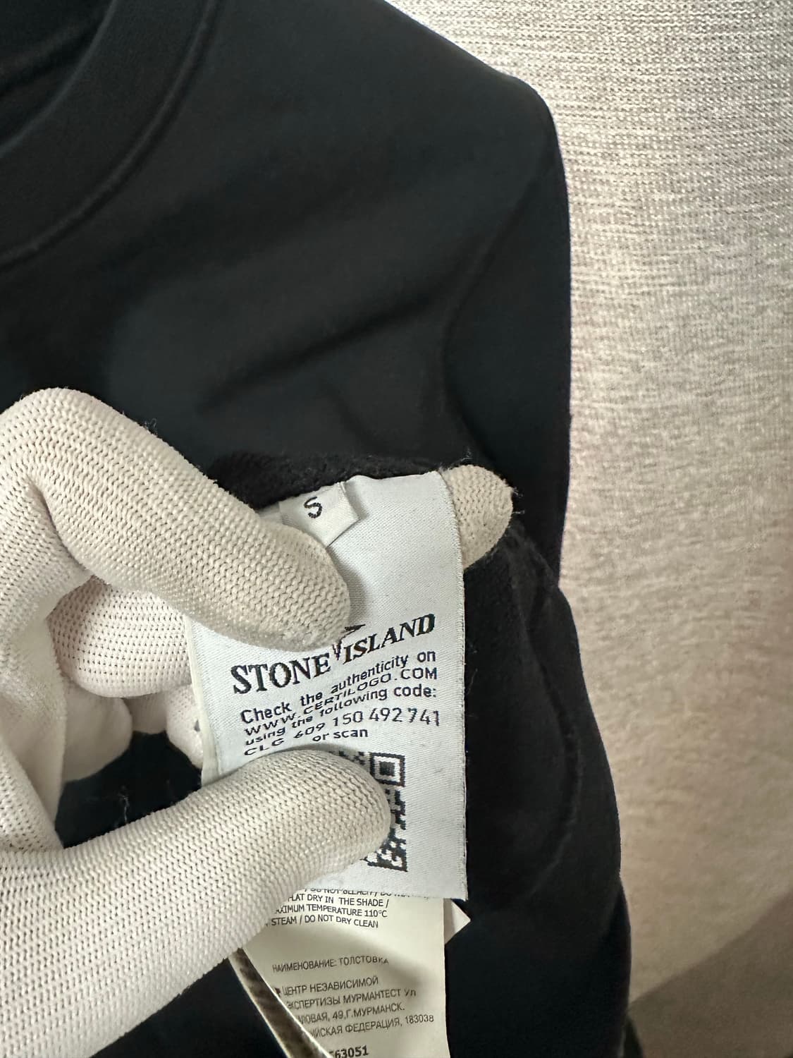 스톤아일랜드 맨투맨 블랙 (S) 상품이미지5