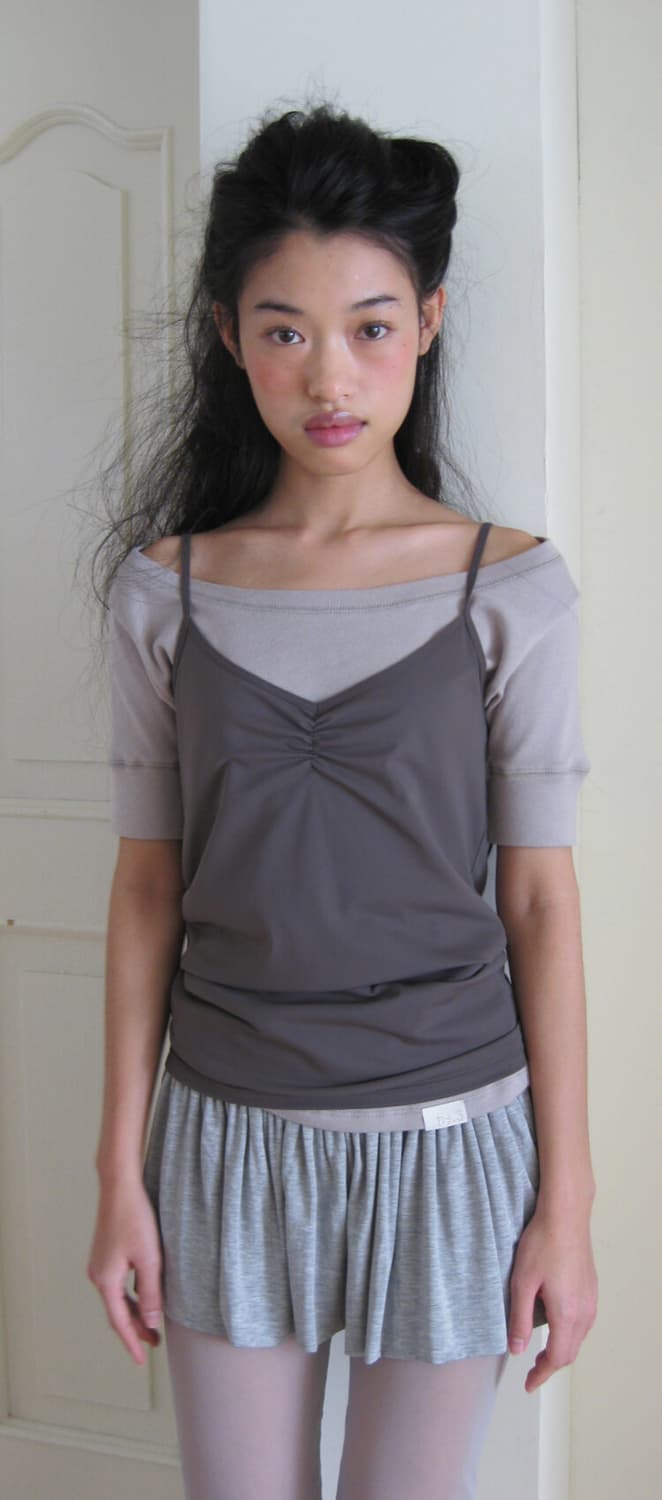 샵페어리 rib half top (greyish beige) 상품이미지3