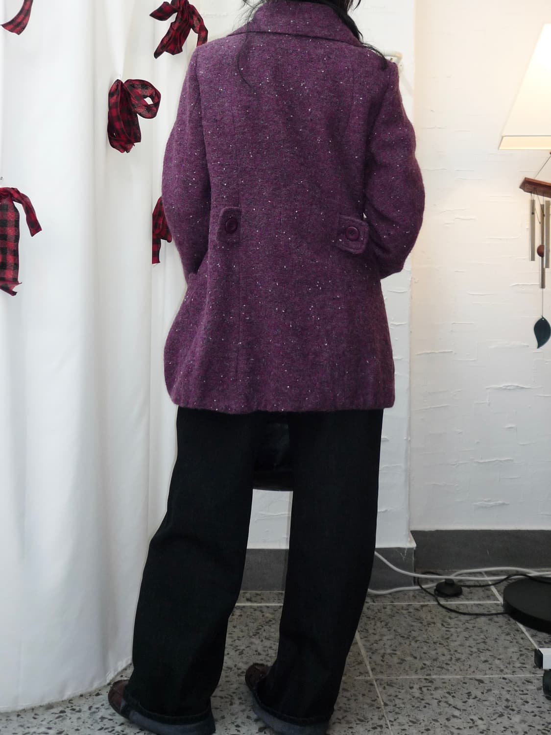 Vintage purple midi coat 상품이미지4