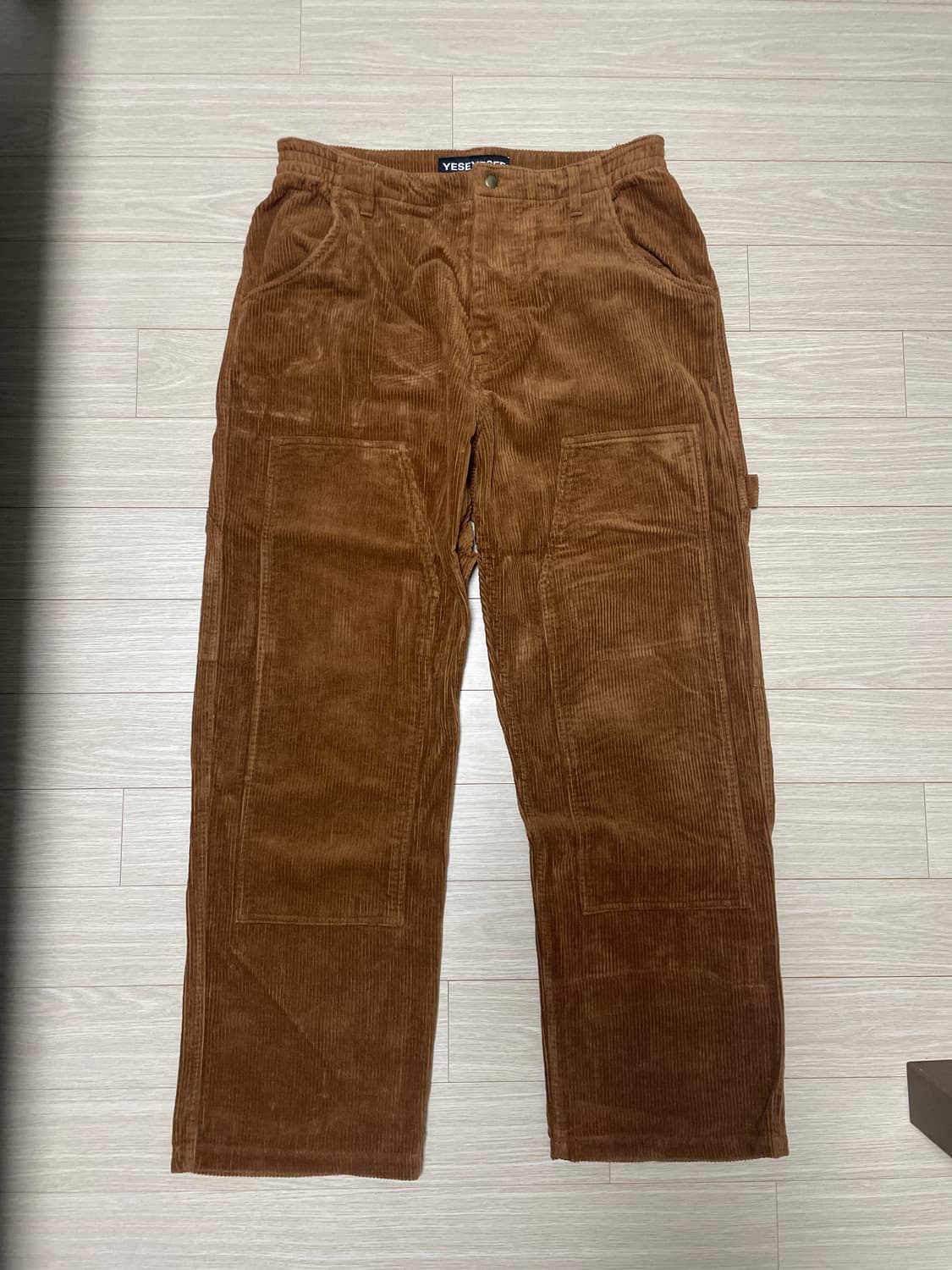 예스아이씨 코듀로이 더블니 카펜터 팬츠 상품이미지1