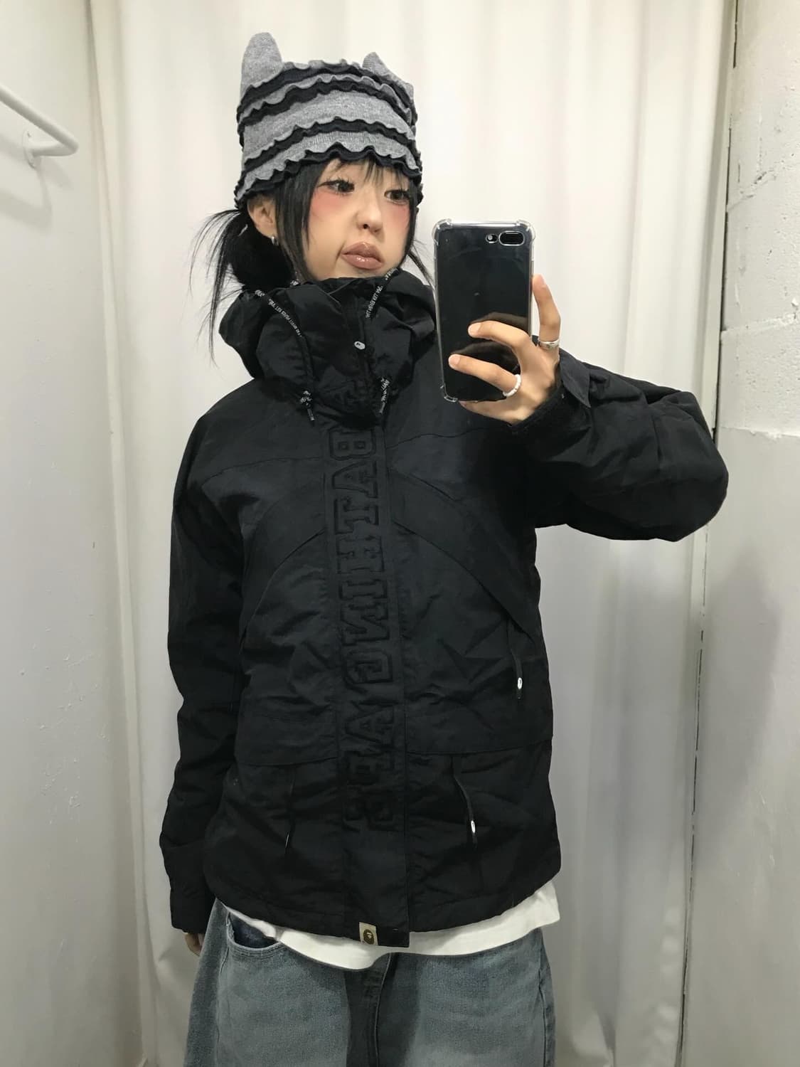 Bape Embroidery High Neck Windbreaker 상품이미지7