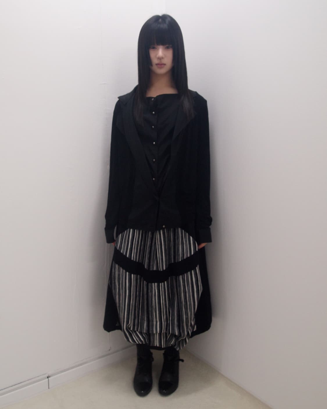 Ink stripe circle cut-out balloon skirt 상품이미지9