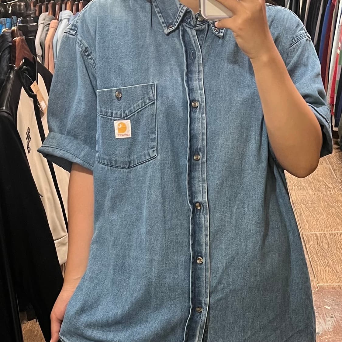 [HI] 칼하트 데님 반팔셔츠 상품이미지3