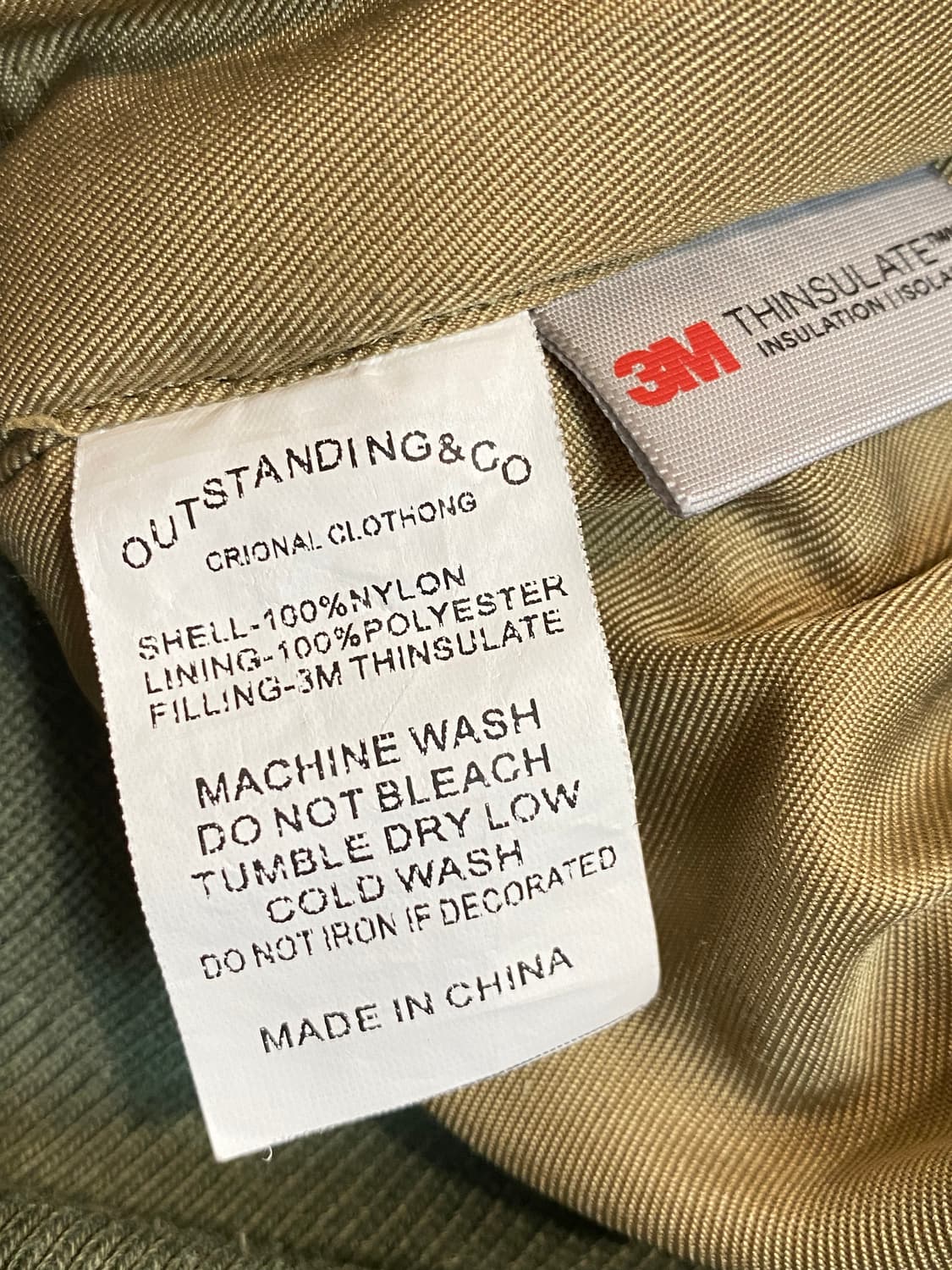 아웃스탠딩 앤 코 그린 MA-1 써마라이트 패딩 자켓 상품이미지7