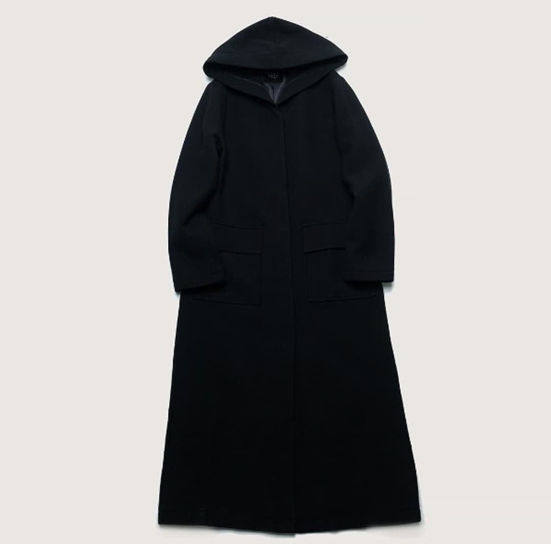 요지야마모토 후드 롱 울 코트 상품이미지1