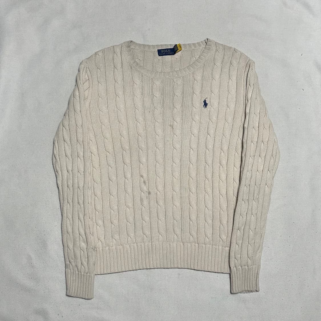 L 폴로랄프로렌 여성용 아이보리 케이블 니트 상품이미지2