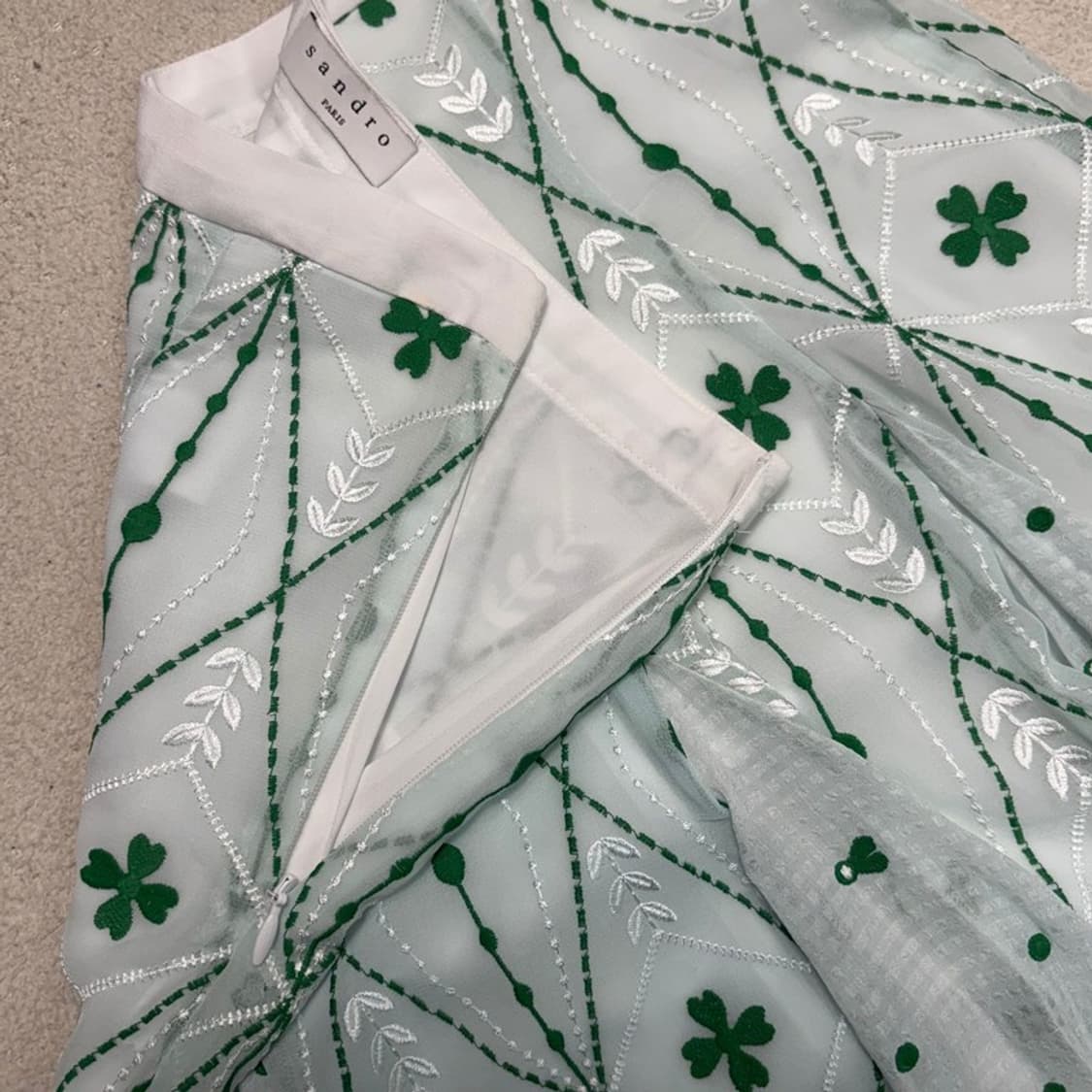 SANDRO 클로버 자수 스커트 1 상품이미지4