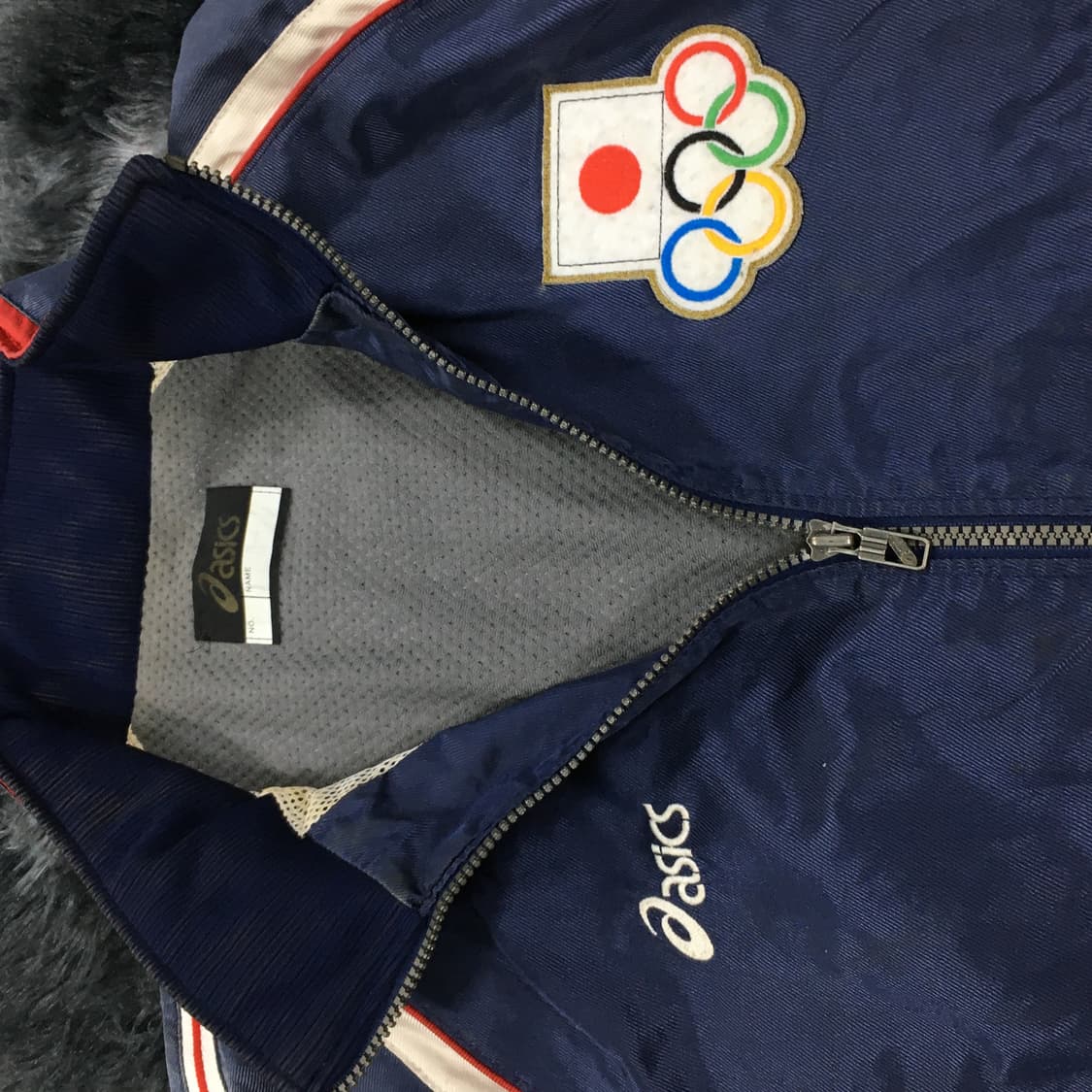 투티/0289 아식스 재팬 올림픽 바람막이 자켓 집업 2002 희귀 레어 상품이미지3