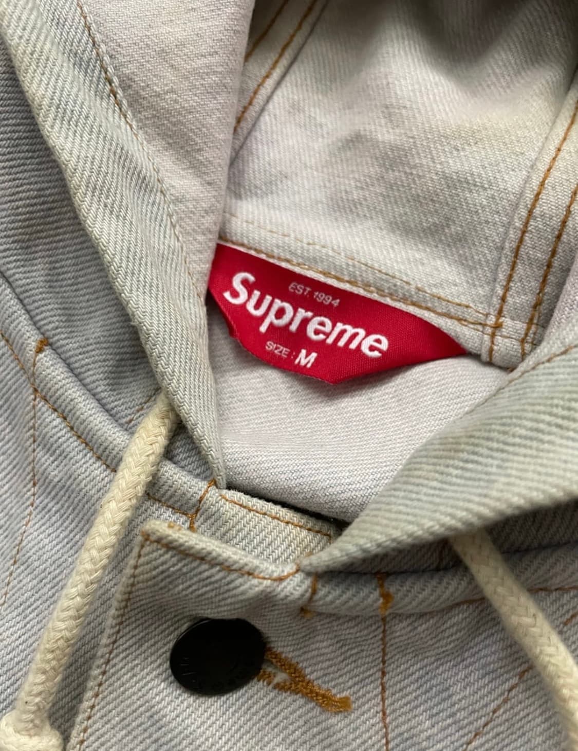 슈프림 데님 후드자켓(M) 상품이미지4