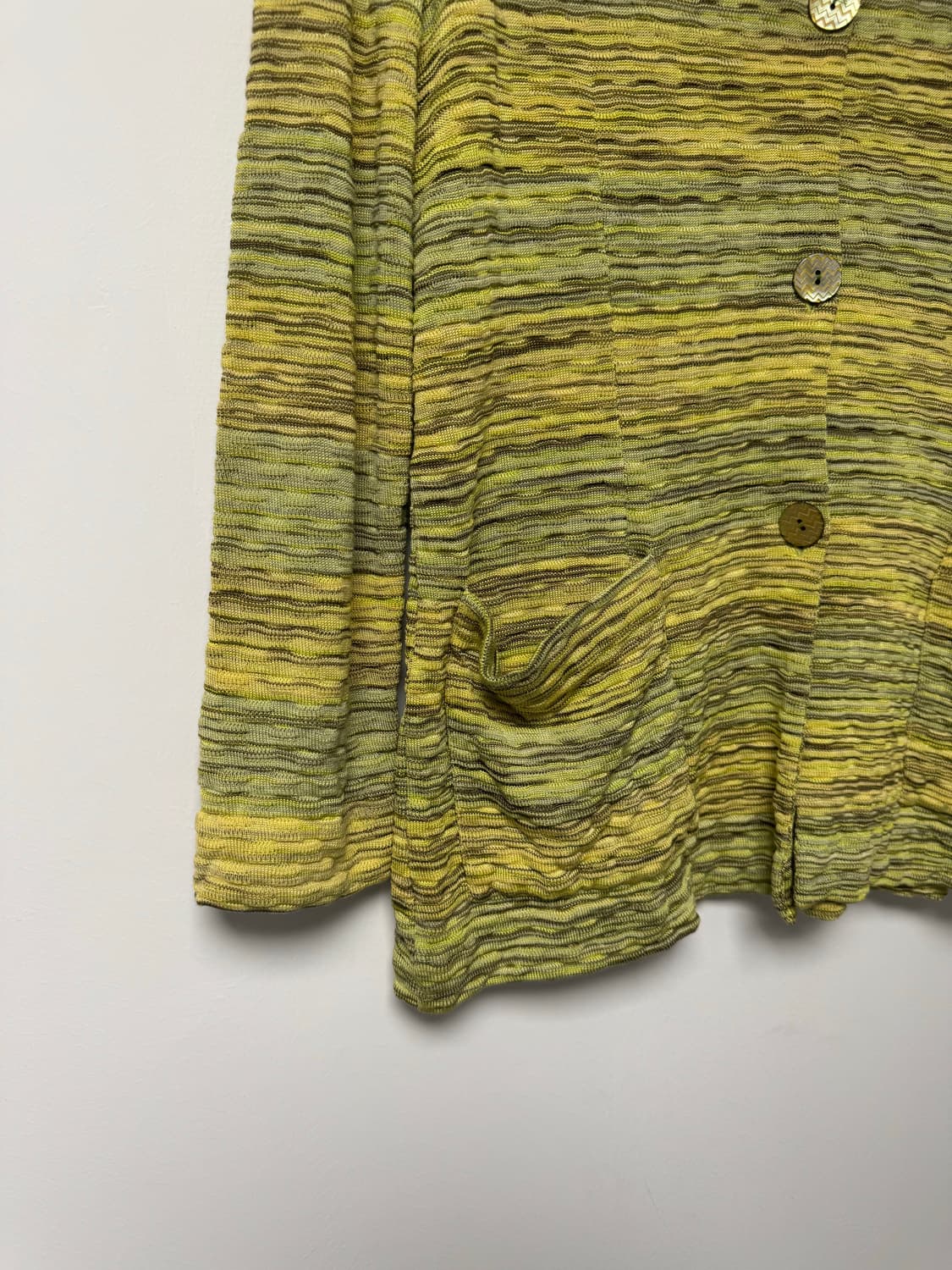 미쏘니 빈티지 패턴 스트라이프 비스코스 니트 가디건 48 상품이미지3