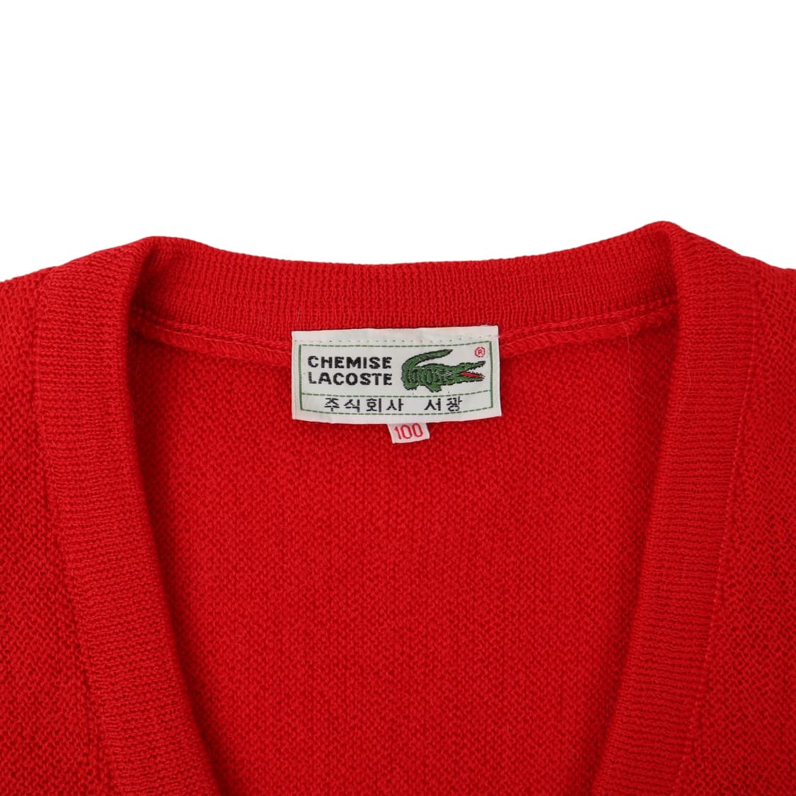 라코스테 레드 울 브이넥 니트 상품이미지8