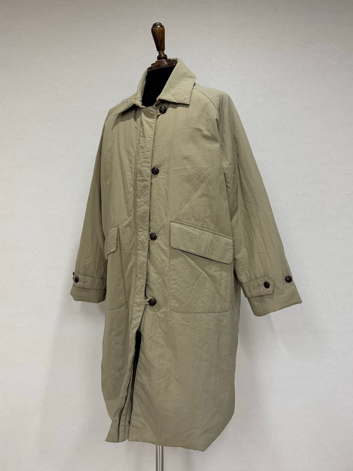 싱글 맥 코트 / 발마칸 코트 올리브 베이지 상품이미지2