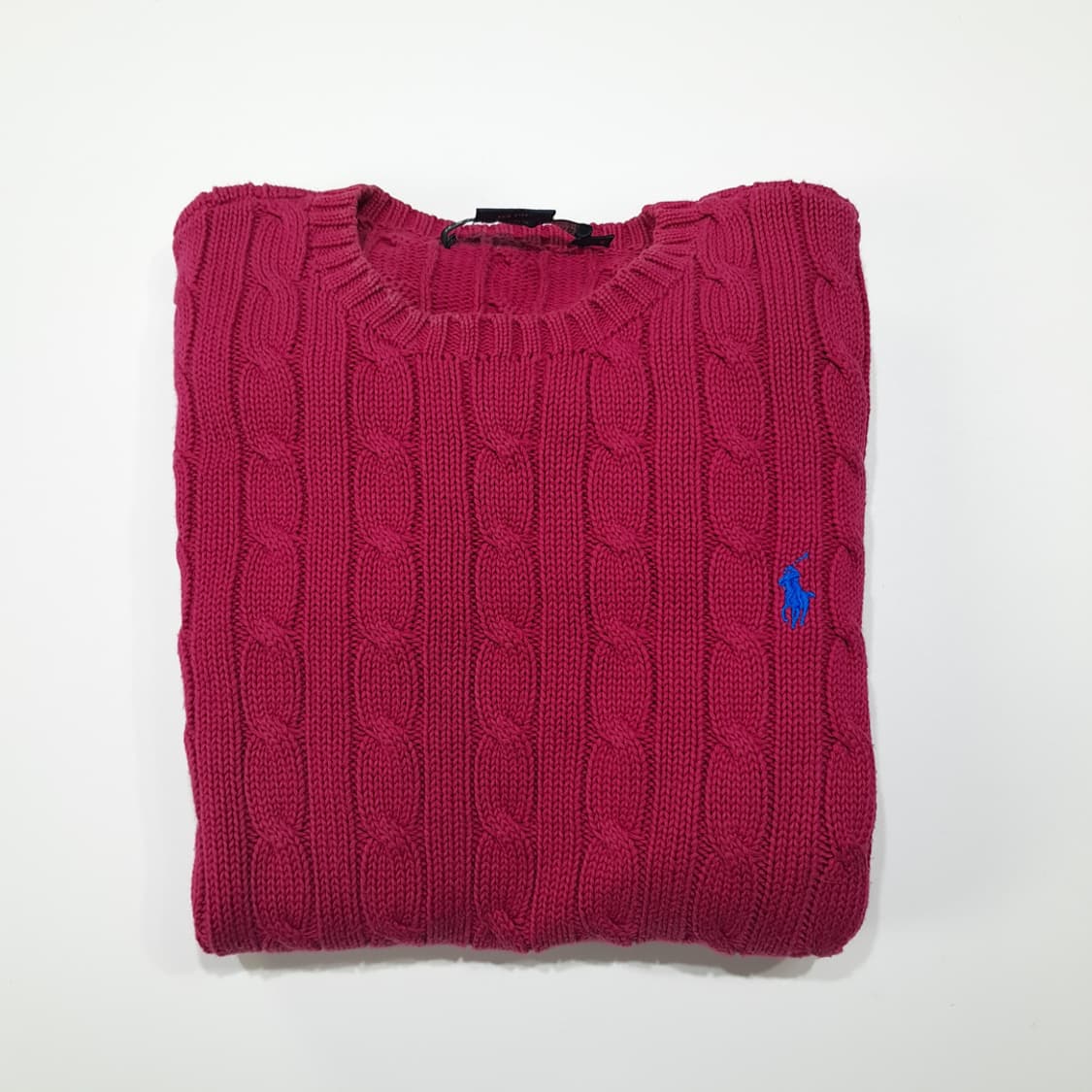 CL412 S 폴로 90s 코튼 케이블 마젠타 니트 스웨터 상품이미지7