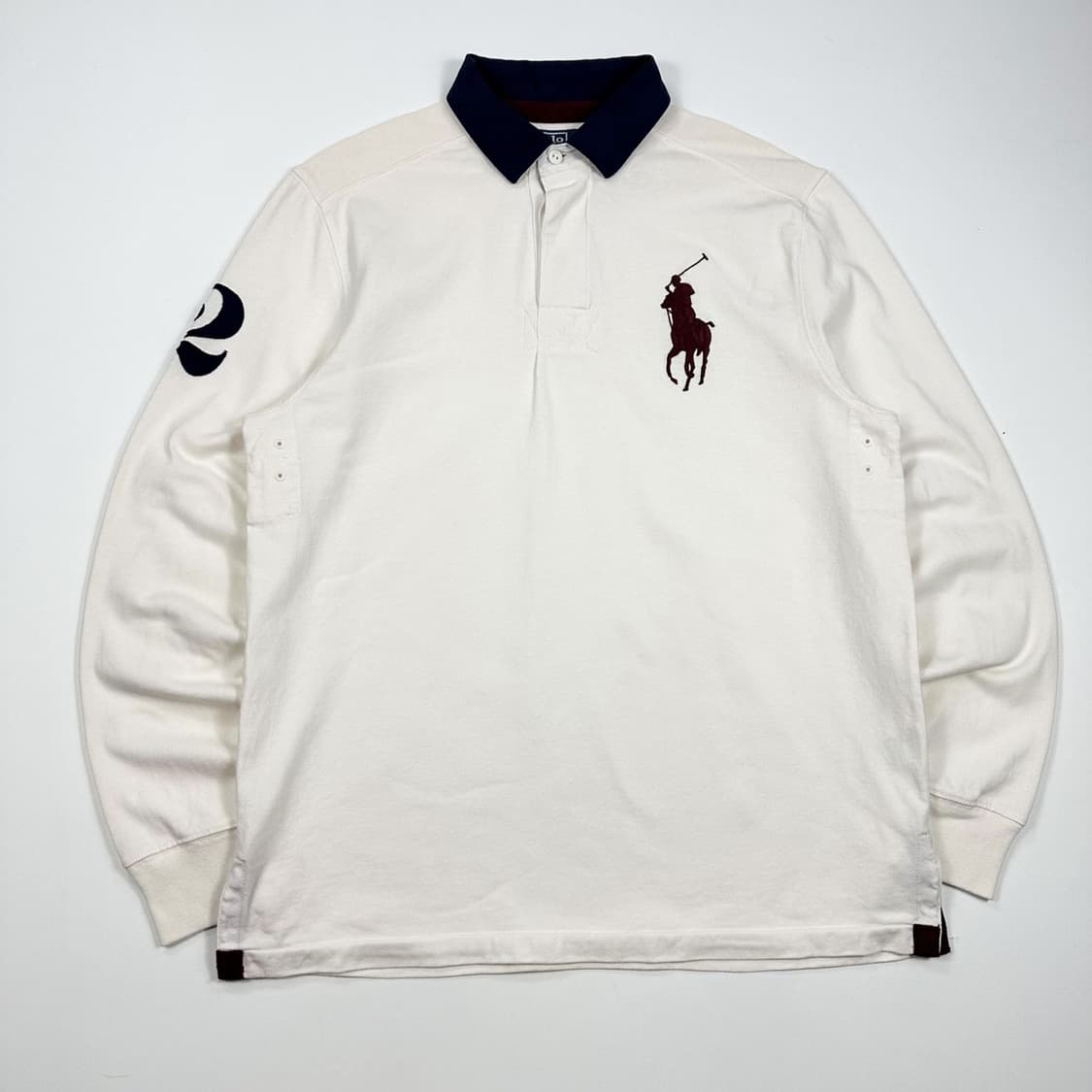 폴로 랄프로렌 포니 화이트 럭비티 맨투맨 (M) 상품이미지2