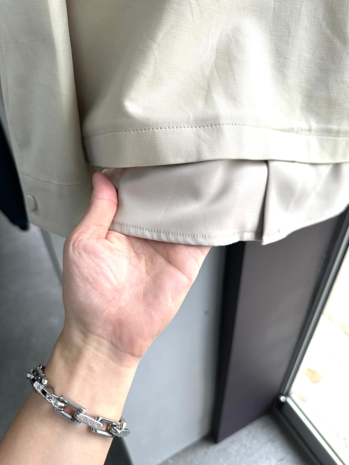 100/ 시스템옴므 빅포켓 카라 레이어드 오버핏 셔츠 상품이미지6