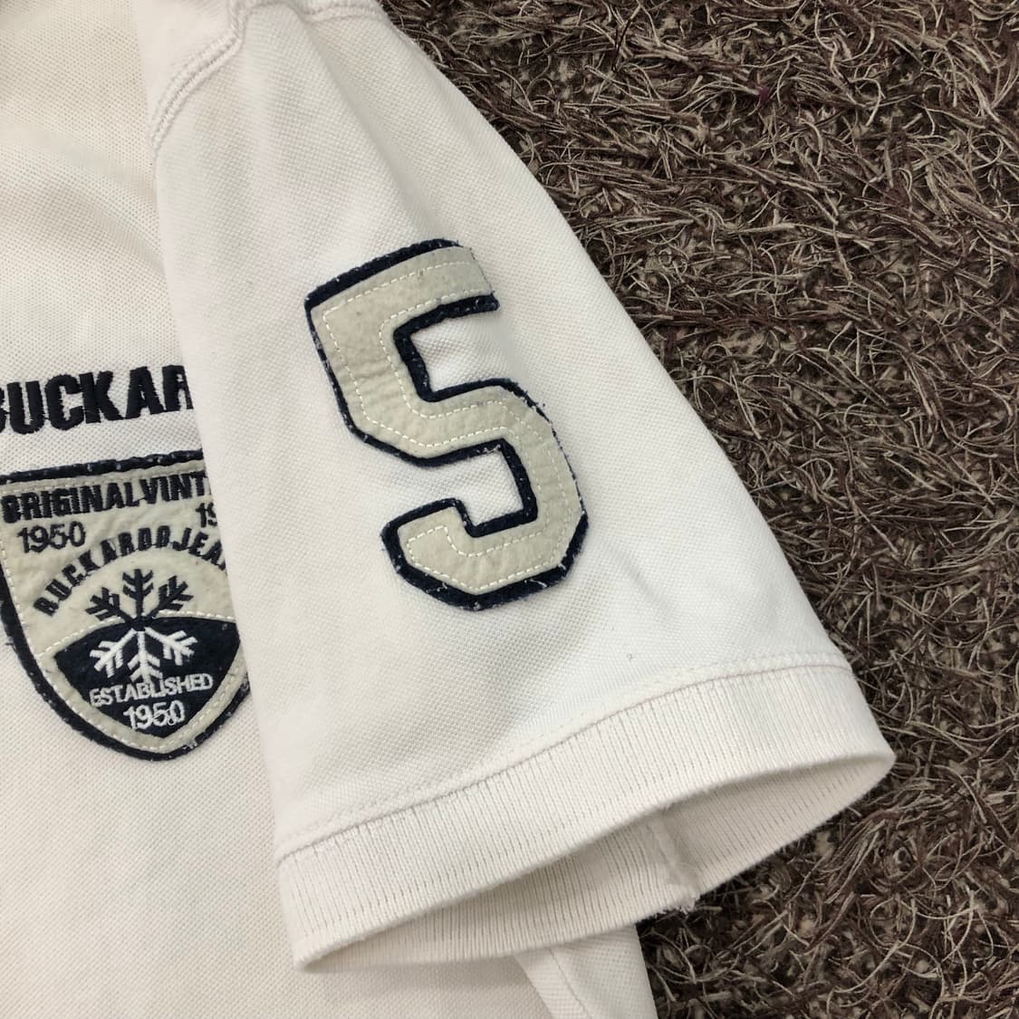 L 버커루 패치 카라 반팔 티셔츠 상품이미지3