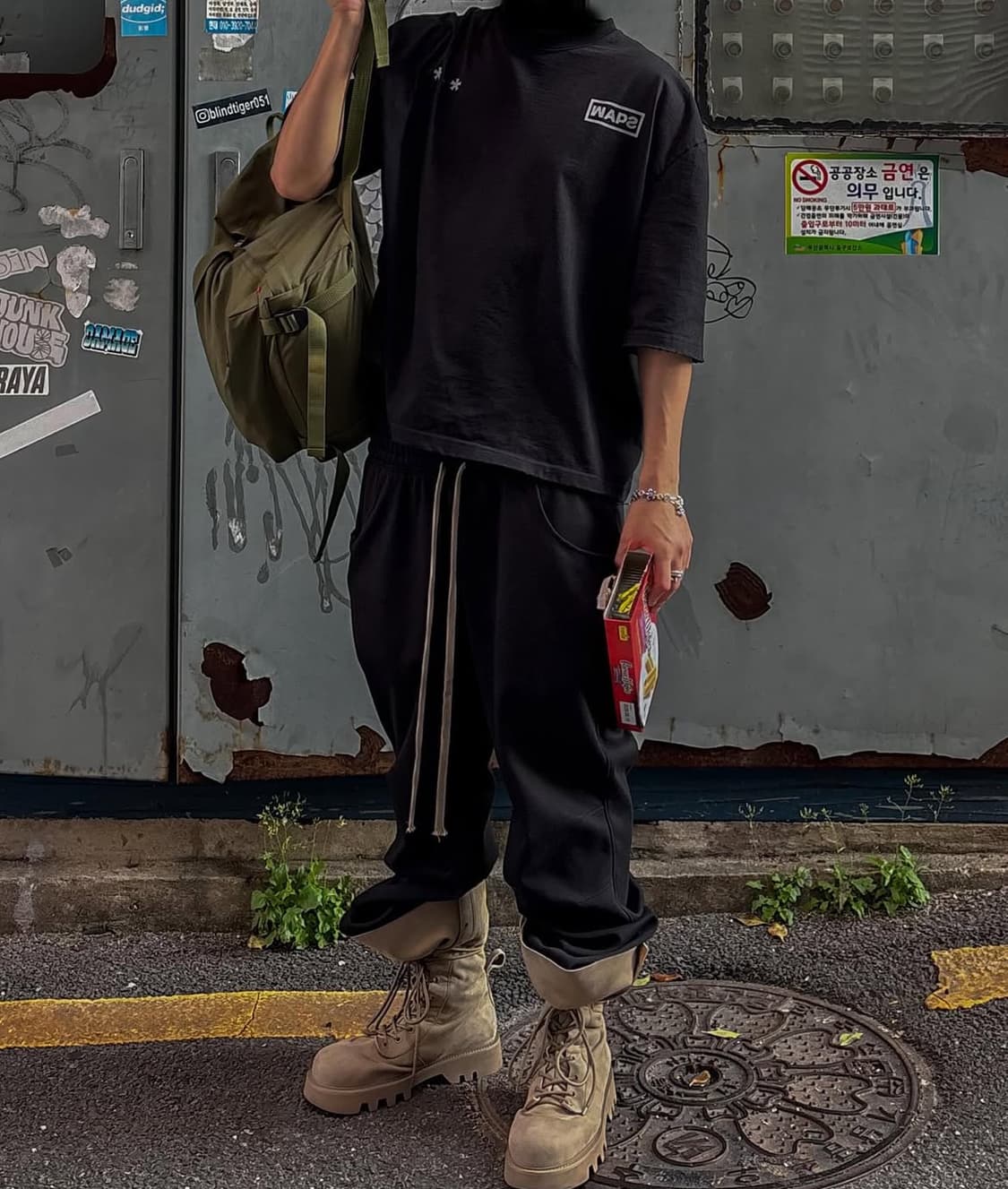 Wapworks 플레어 레이어드 스웻팬츠 상품이미지1