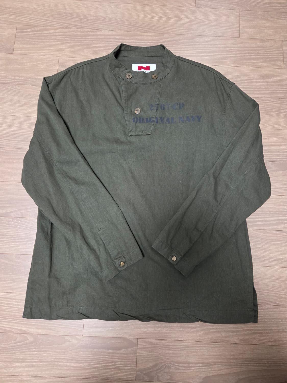 [COLLECTION LINE] 밀리터리 빈티지 로고 풀오버 셔츠 카키 상품이미지9