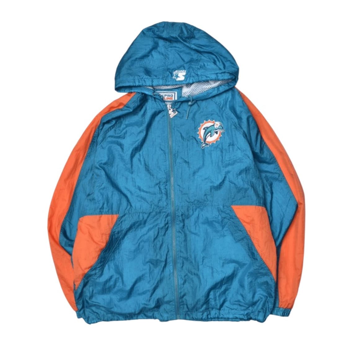00s 스타터 올드스쿨 바람막이 마이애미 돌핀스 자켓 XL 상품이미지1