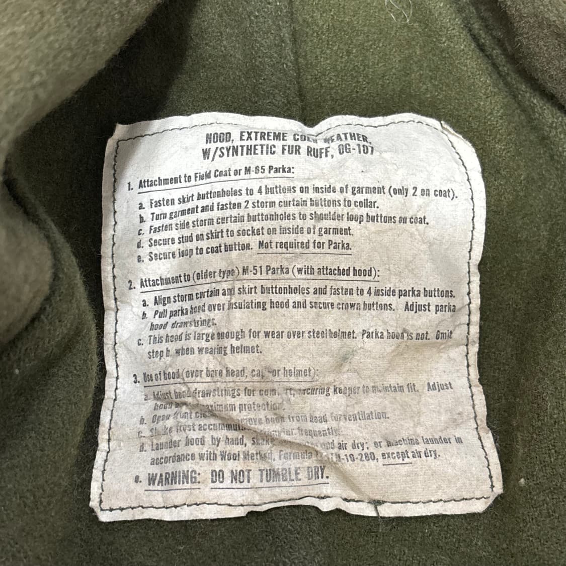 XS 레귤러 78s U.S ARMY 피쉬테일 개파카 상품이미지5