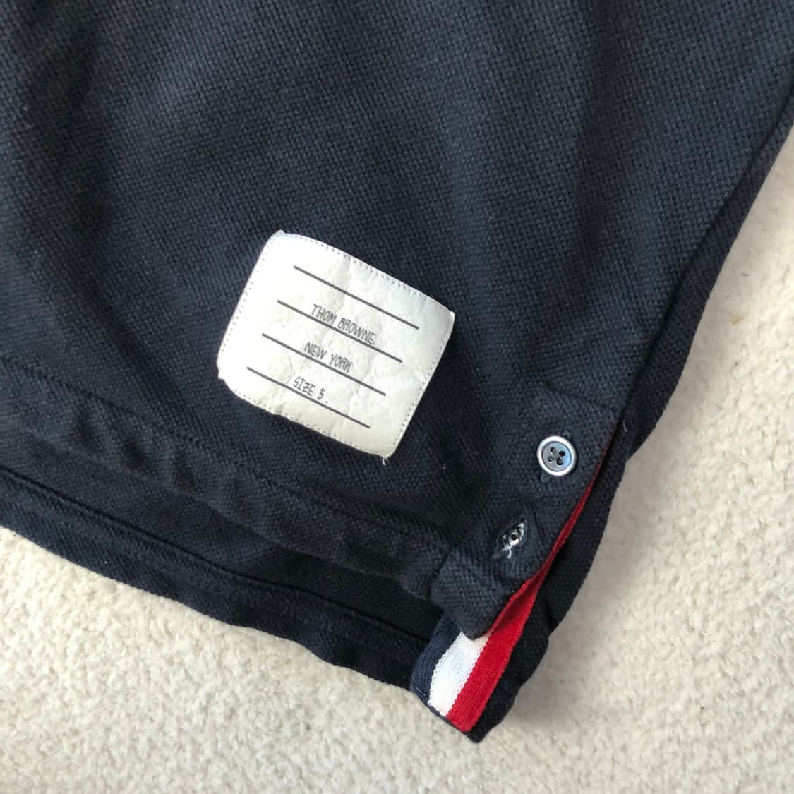 톰브라운 백삼선 카라티  상품이미지5