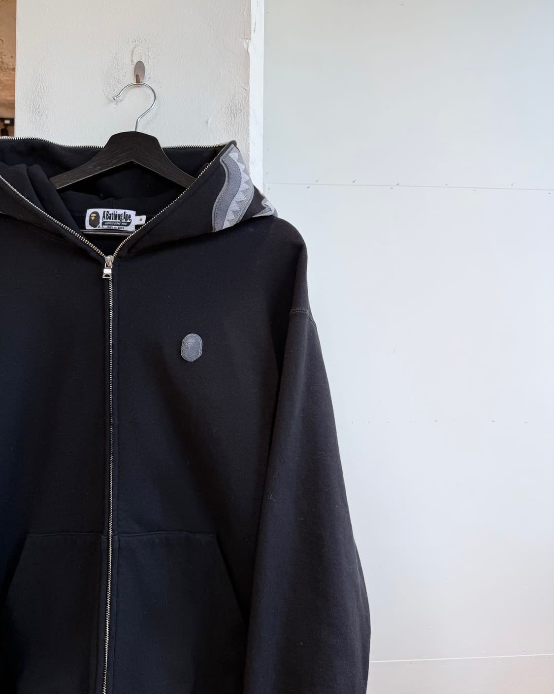 베이프 블랙 헤드 원 포인트 샤크 후드집업  상품이미지5