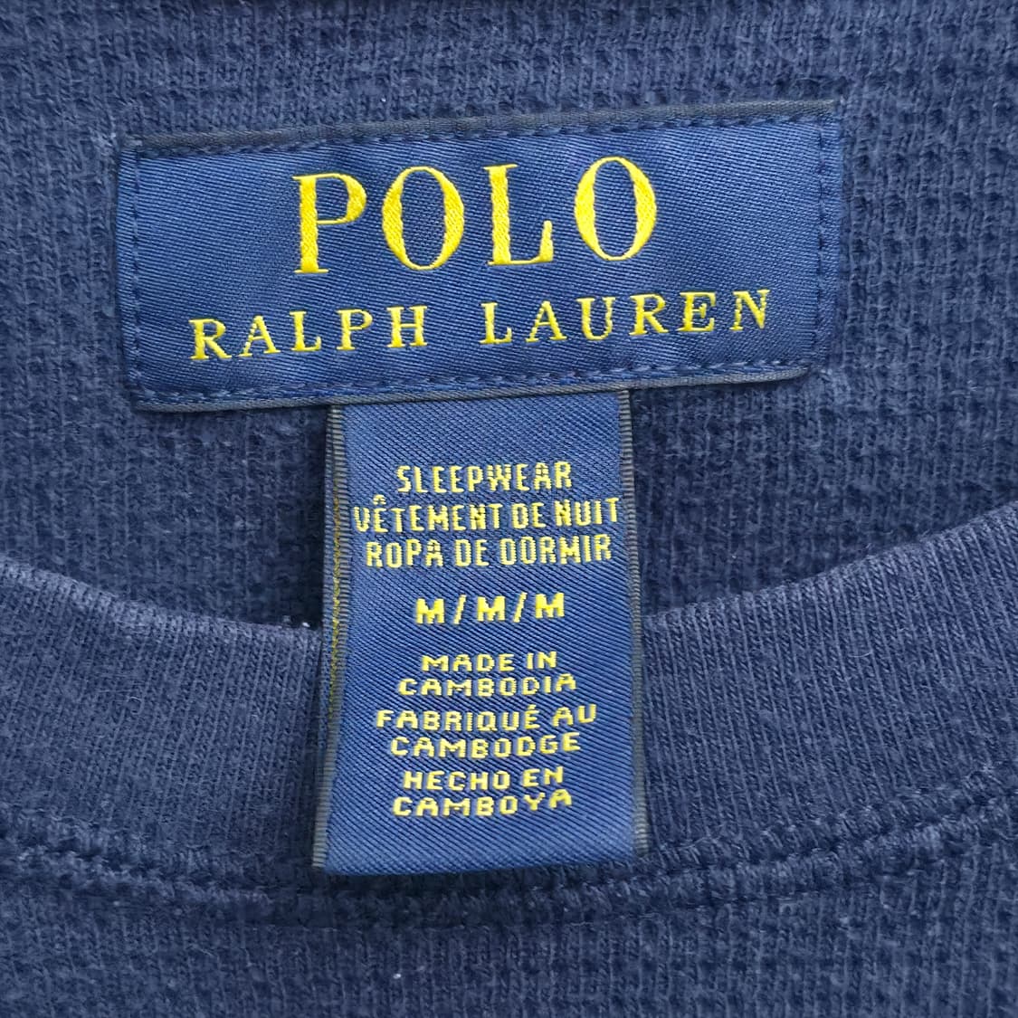 [M] 폴로 랄프로렌 네이비 와플 티 상품이미지5