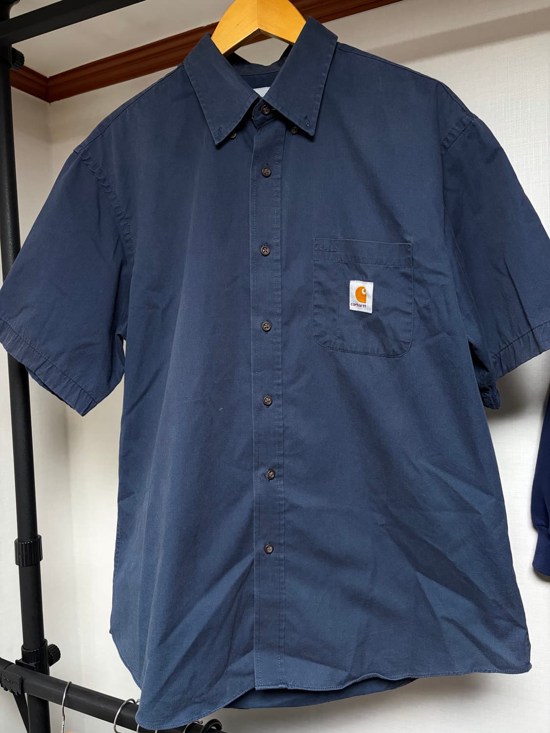 [XL] 빈티지 칼하트 반팔셔츠 네이비 상품이미지1