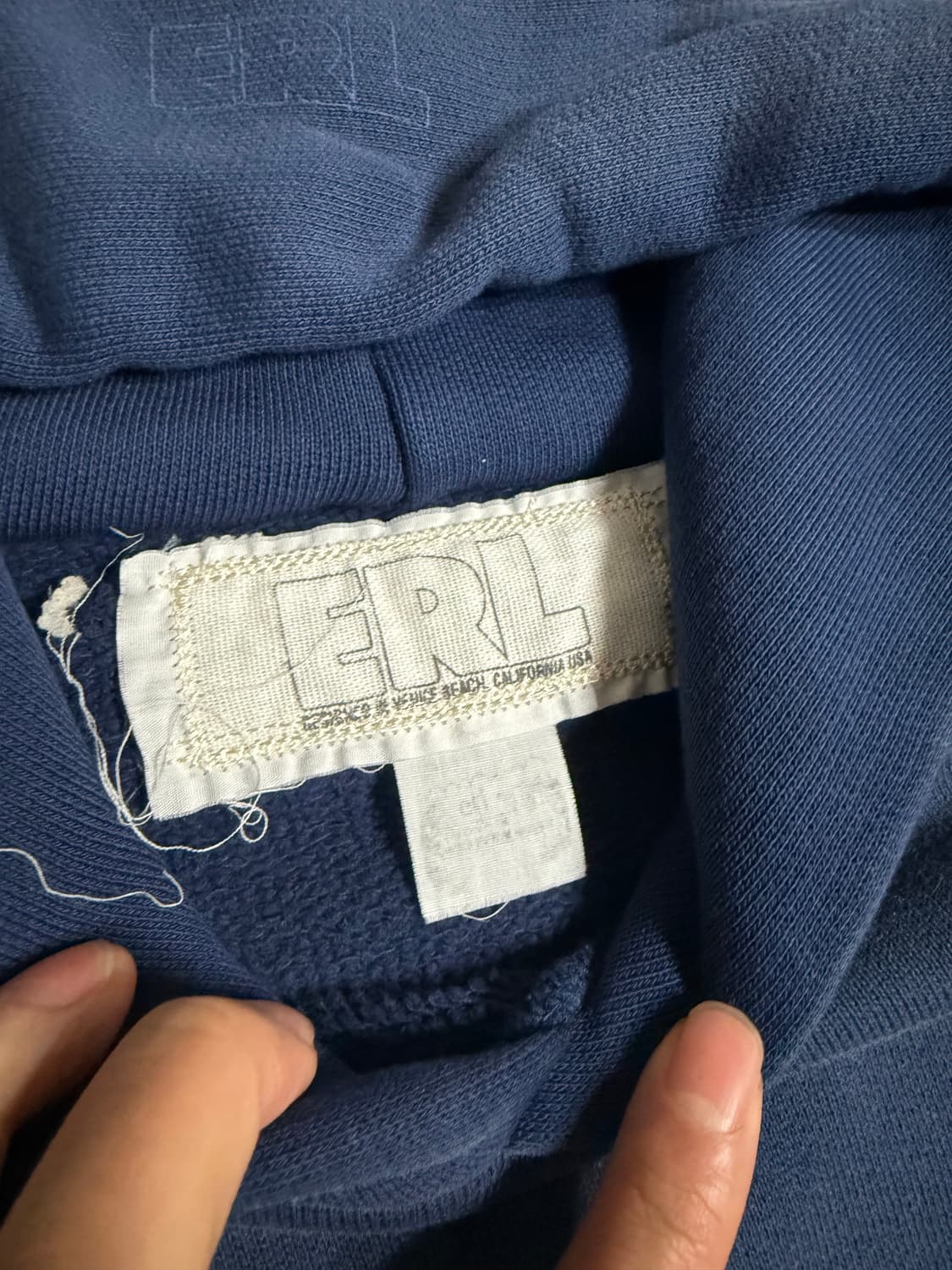 (M) erl 캘리포니아 워시드 후드 블루 상품이미지2