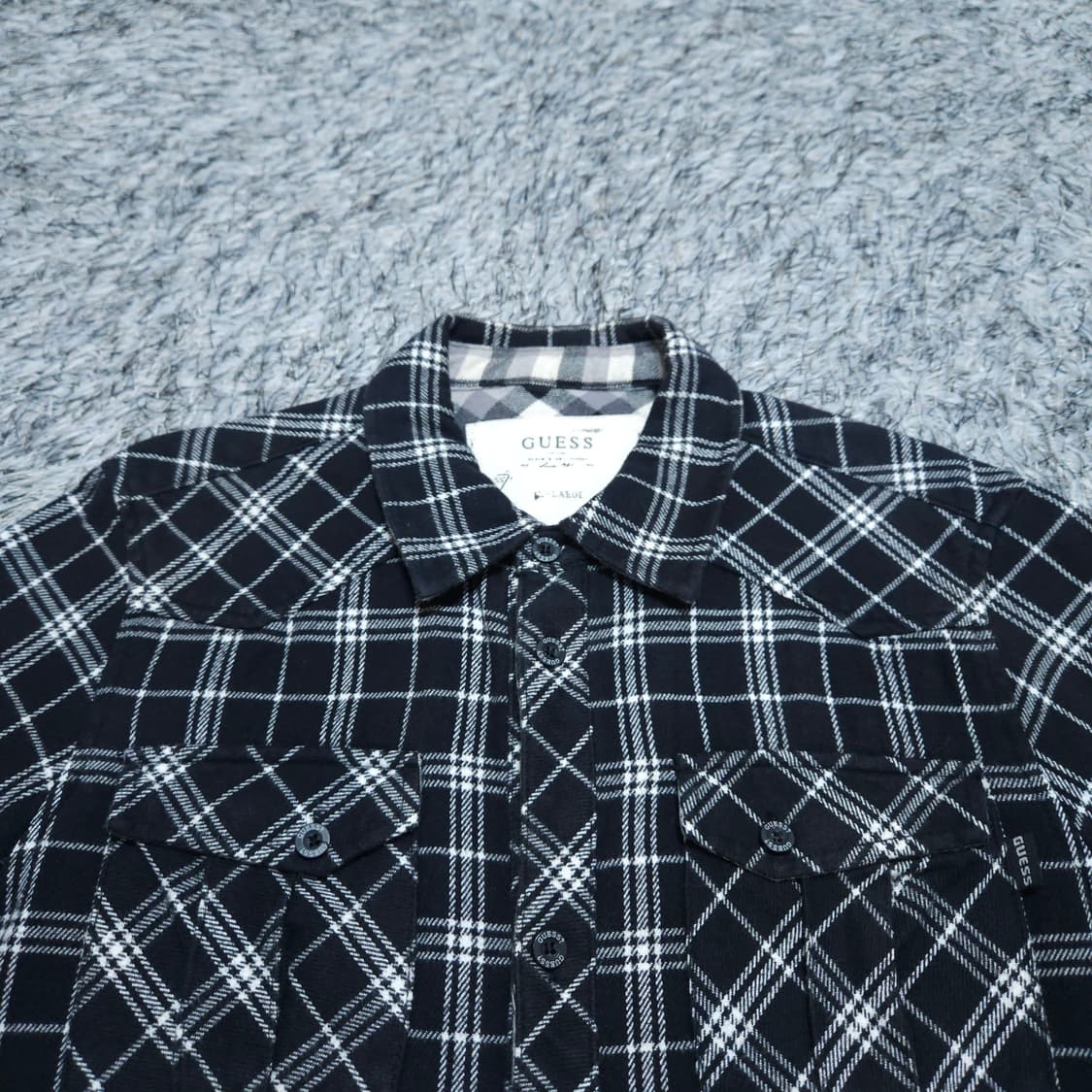 게스Guess)95 남자 겨울셔츠 체크남방 / 왕눈이샵 상품이미지3