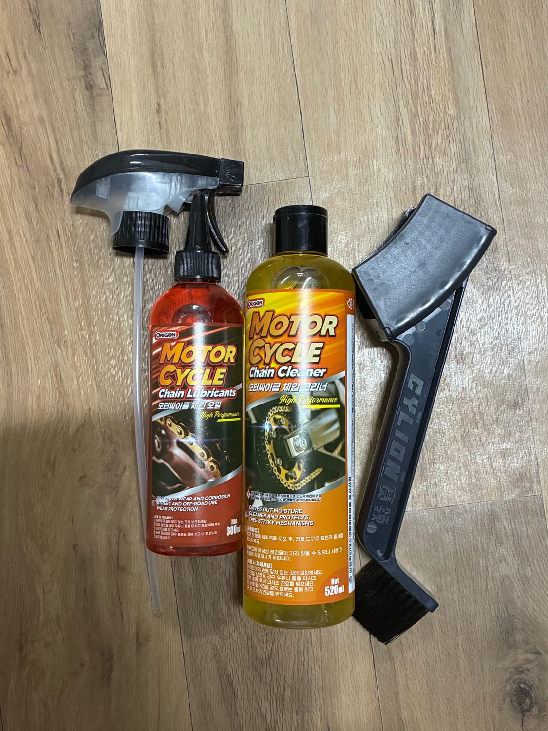 [새상품] 체인 관리 3종 세트 (클리너, 오일, 솔) 상품이미지1