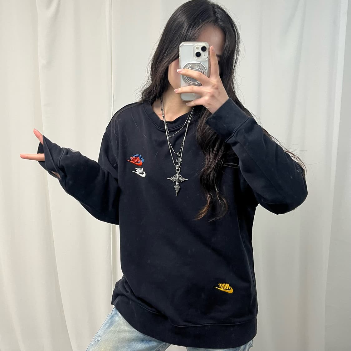 Nike Black Multi Logo Sweatshirt 상품이미지2