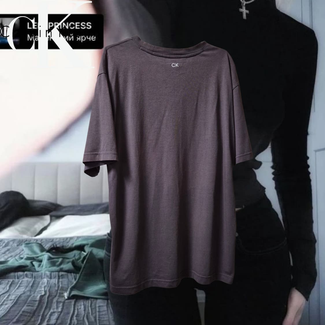 Calvin Klein Dark brown logo top 상품이미지2