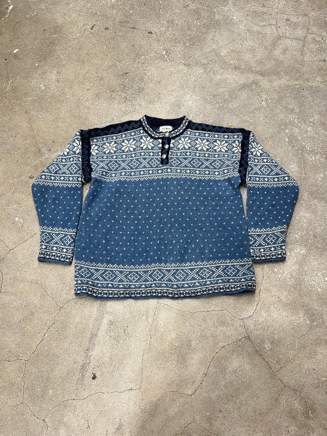 90‘s L.L.Bean 노르딕 울 스웨터 상품이미지1