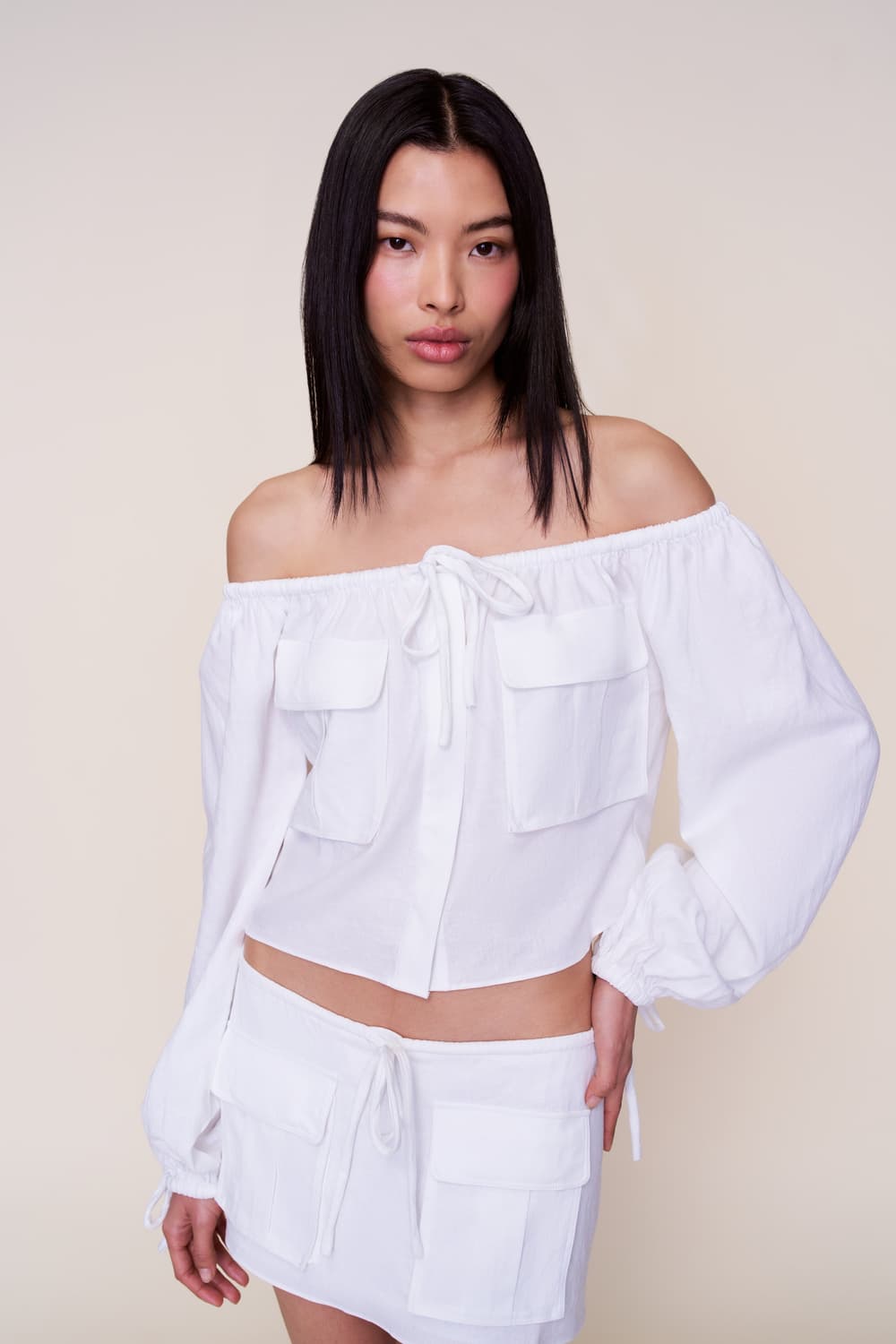 [S,M]귀조 25ss AKIKO 스커트/화이트 상품이미지3