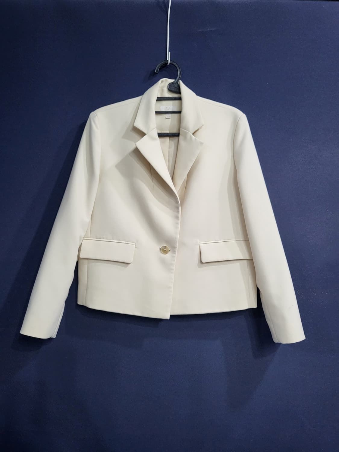 플라스틱아일랜드 크롭 원버튼 자겟 상품이미지1