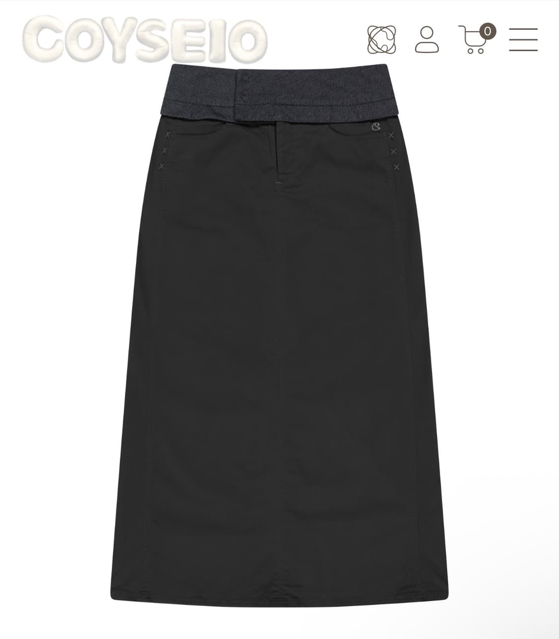 코이세이오 WAIST PANEL SKIRT CHARCOAL 상품이미지2