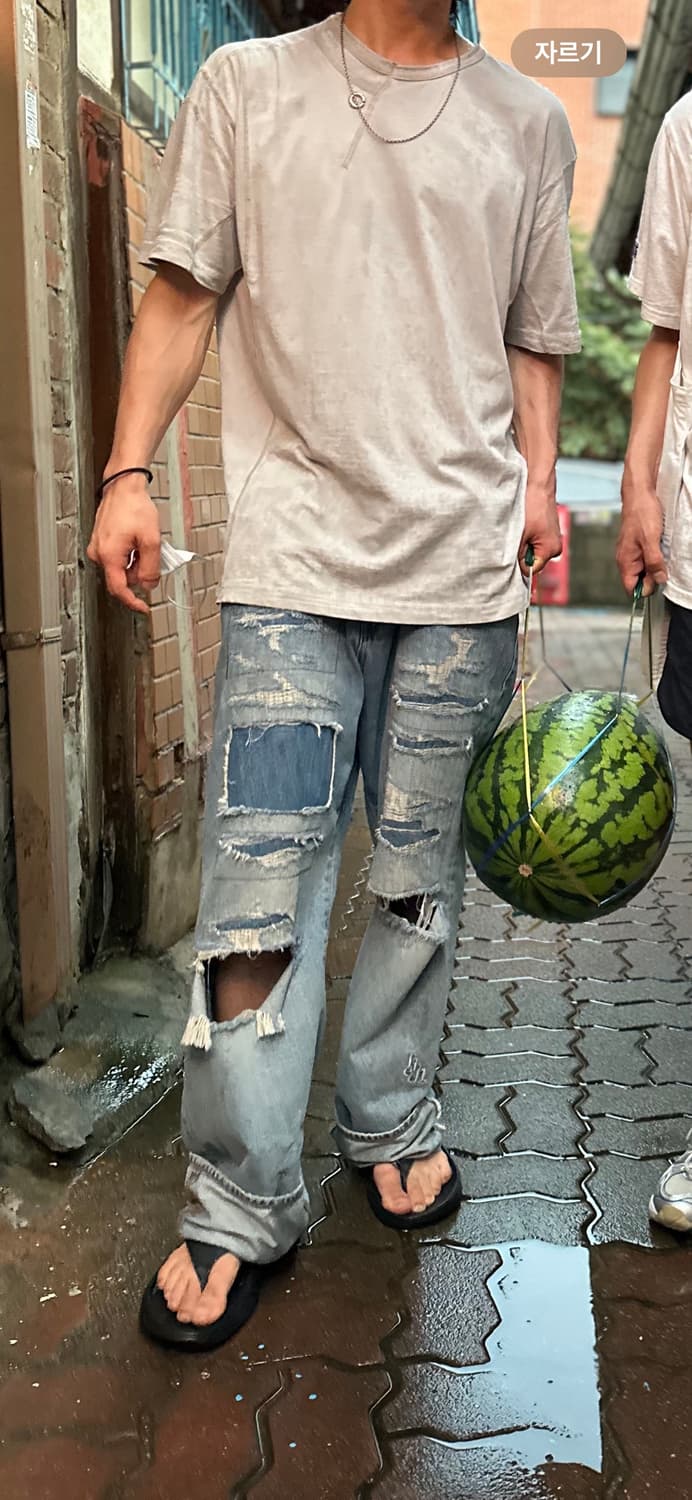 페치선데이 스톰 와이드진 Fetch destroy wide jeans 상품이미지2