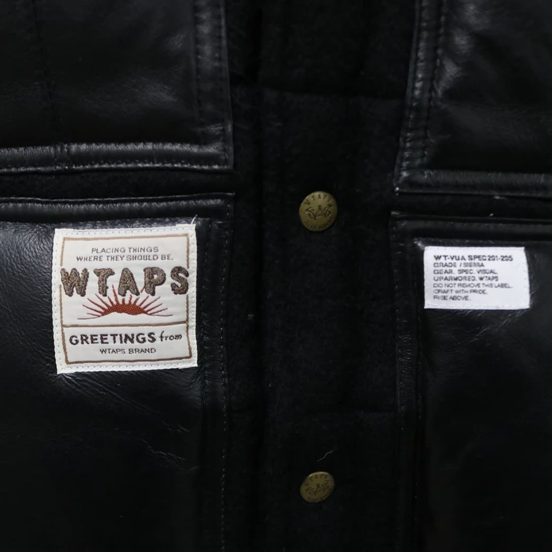 WTAPS 08A/W  가죽 울 혼방 다운 베스트  61692 상품이미지8