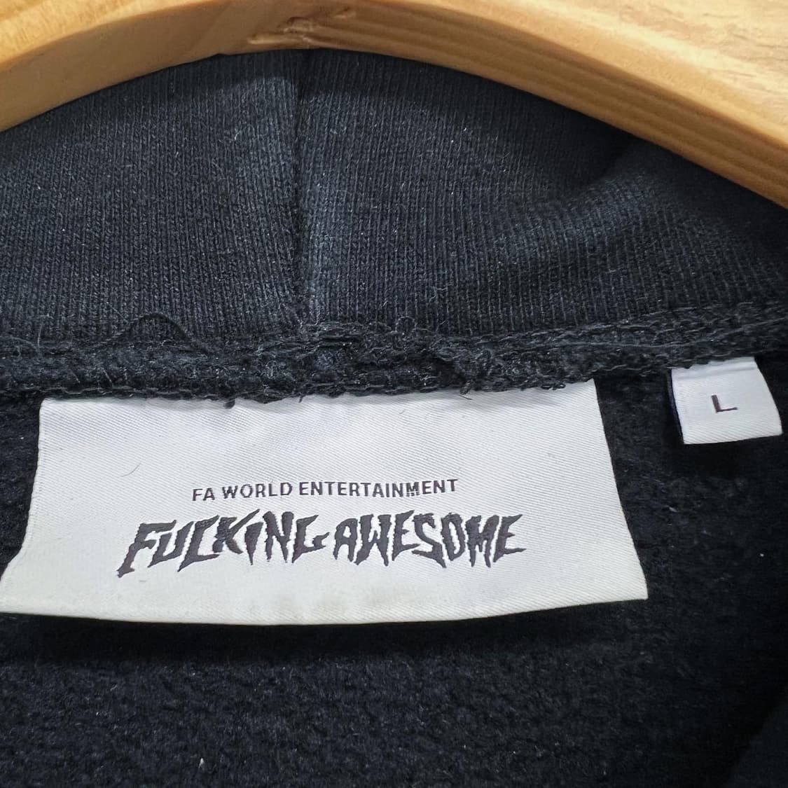 퍼킹 어썸 언데드구울 블랙 헤비스웻 후디 상품이미지5