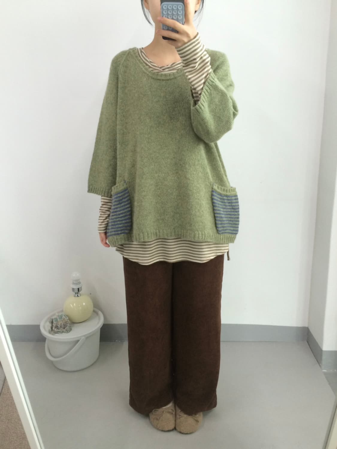 빈티지 스트라이프 레이어드 티셔츠 상품이미지4