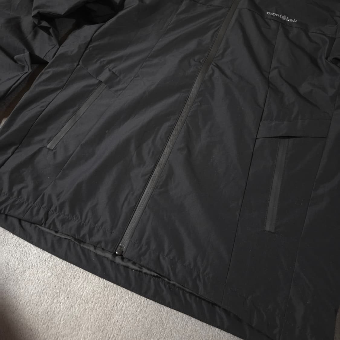 몽벨 테크페이스 윈드 자켓 바람막이 L 100 블랙 상품이미지7
