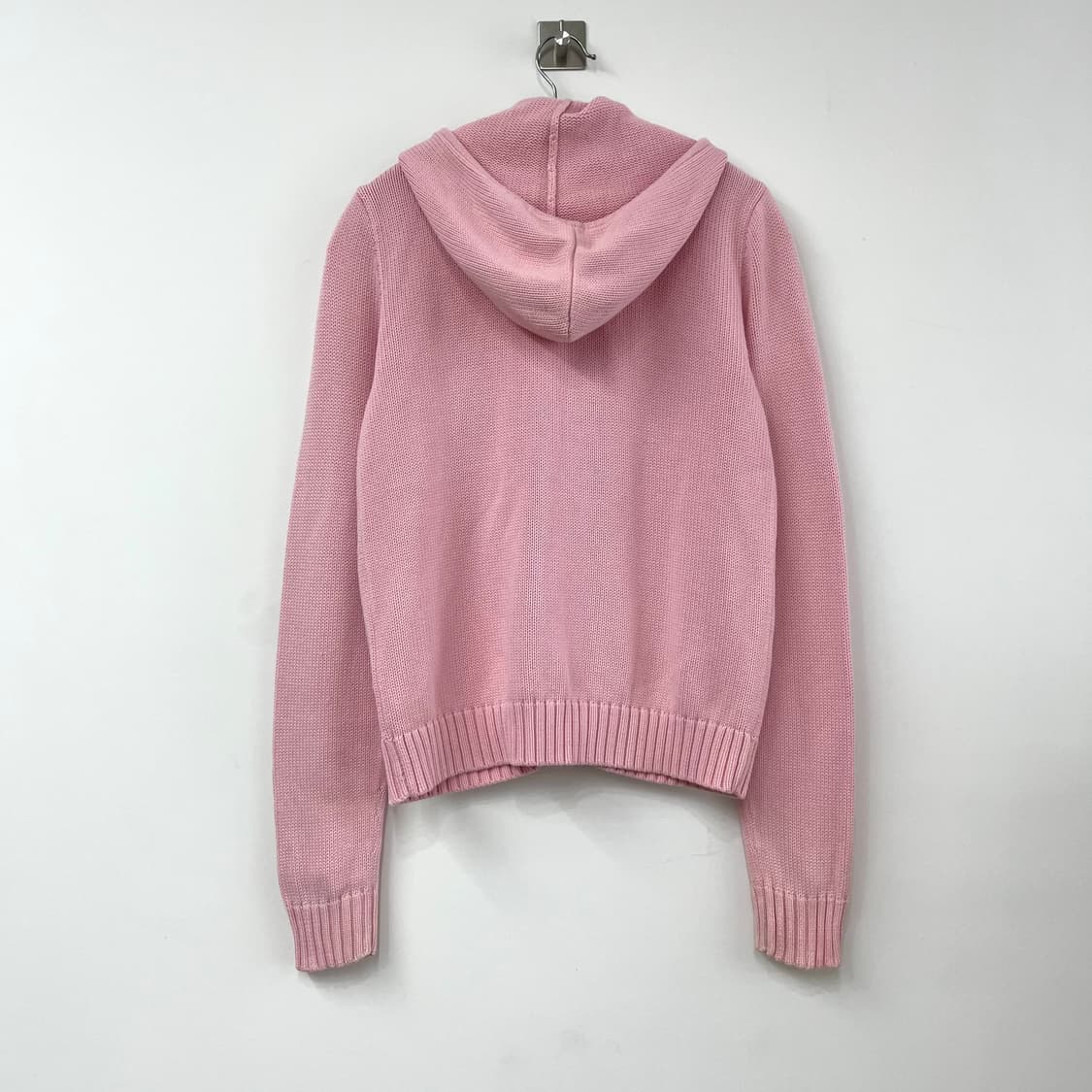 폴로 랄프로렌 하늘색 포니 딸기우유 니트 후드 집업 상품이미지3